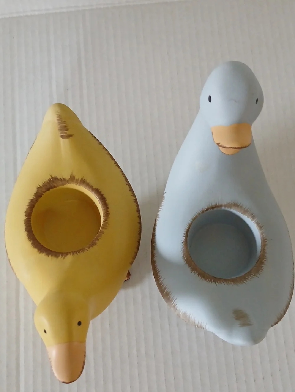 Partylite Pastel Blue & Yellow Duck Tea Light Candleholder Set Of 2 Retired - Picture 4 of 12